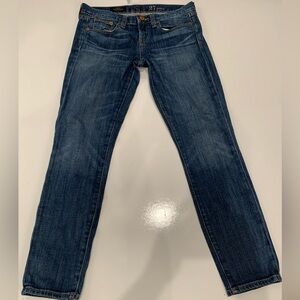 J. Crew women’s  Dark Blue ankle Jeans medium wash size 27 like new